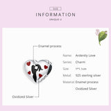 925 Sterling Silver Love Heart Pendant For Diy Bracelets