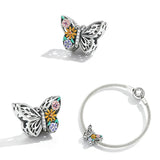 925 Sterling Silver Diy Butterfly Bracelet With Pearl Accents Bsc588