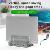 Vertical Laptop Docking Station with 4k / 60hz Type-c Hub - 11-In-1 With Lan