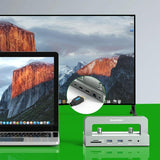 Vertical Laptop Docking Station with 4k / 60hz Type-c Hub - 11-In-1 With Lan