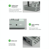 Vertical Laptop Docking Station with 4k / 60hz Type-c Hub - 11-In-1 With Lan