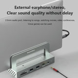 Vertical Laptop Docking Station with 4k / 60hz Type-c Hub - 11-In-1 With Lan