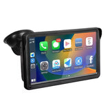 7 Inch Bluetooth 5.0 Carplay Monitor - Portable Compatible With Most Vehicles - Display + Camera
