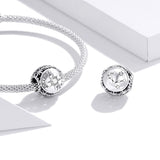 925 Sterling Silver Zodiac Zircon Bead Bracelet / Necklace Set Taurus Style - Taurus