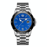 Waterproof Luminous Quartz Watch for Outdoor - White Steel-Black