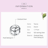 925 Sterling Silver Diy Zodiac Bracelet Beads Taurus Style - Taurus