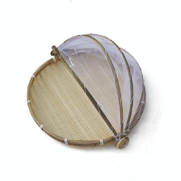 Medium Round Bamboo Woven Dustpan Basket for Household Storage - Primary Colour 36cm