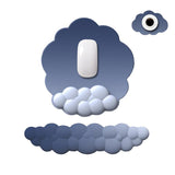 3 Piece Cloudy Gradient Memory Foam Wrist & Mouse Pad Set Blue+Gray - Model 5