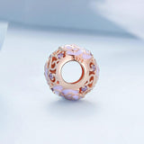 925 Sterling Silver Purple Rose Beads For Diy Accessories