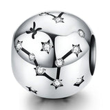 925 Sterling Silver Diy Zodiac Bracelet Beads Constellation Accessory Pisces Style - Pisces