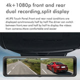 Large Screen Car Recorder with Dual Recording and Night Vision