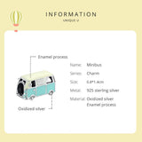 925 Sterling Silver Mini Bus Beads For Diy Bracelets & Necklaces