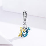 925 Sterling Silver Mermaid Charm For Diy Bracelet