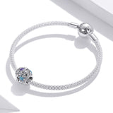 925 Sterling Silver Starfish Zircon Beaded Bracelet / Necklace Set