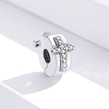 925 Sterling Silver Cross Bead Buckle For Diy Accessories