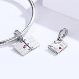925 Sterling Silver Love Letter Bracelet Charm Diy Accessory