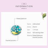 925 Sterling Silver Whale Star Beads For Diy Bracelets & Necklaces