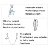 925 Sterling Silver Airplane Star Chain Accessory