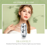 925 Sterling Silver Heart Shaped Beads For Diy Bracelets