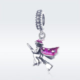 925 Sterling Silver Witch Broom Pendant For Diy Bracelets