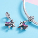 925 Sterling Silver Witch Broom Pendant For Diy Bracelets