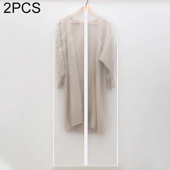 2 Transparent Hanging Garment Storage Bags with Zipper
