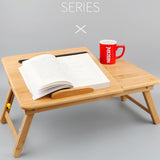 Adjustable Folding Laptop Desk for Bed with Card Slot and Lazy Computer Design