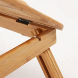 Adjustable Folding Laptop Desk for Bed with Card Slot and Lazy Computer Design