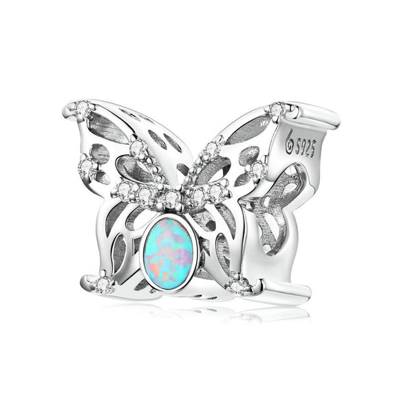 925 Sterling Silver Diy Butterfly Bracelet With Pearl Accents Bsc558