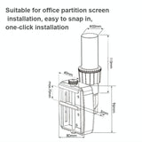 Adjustable Monitor Slide Rail Bracket for Easy Lifting and Rotation