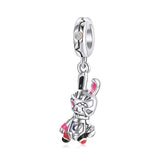 925 Sterling Silver Rabbit Pendant For Diy Bracelets & Necklaces