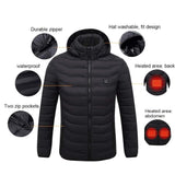 19 Zone 4 Control Black Usb Winter Electric Heated Jacket Warm Thermal Jacket - 19 Zone 4 Control Blue Xxxxxl