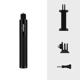 70cm Straight Pull Selfie Stick for Sports Cameras with 3 Jaw Screw - Rod+1/4 Turn 3 Jaw+Screw+Phone Clip