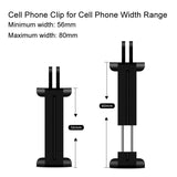 70cm Straight Pull Selfie Stick for Sports Cameras with 3 Jaw Screw - Rod+1/4 Turn 3 Jaw+Screw+Phone Clip