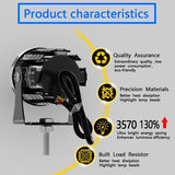 1Pair 12V - 85V Motorcycle Headlights Dual - Colour Automotive Led Working Headlights Colour: White + White Light With Flashing - White + White Light Without Flashing