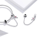 925 Sterling Silver Wing Cross Safety Chain For Diy Bracelets & Necklaces