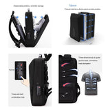 Anti-theft Hard Shell Backpack for Men - Blue