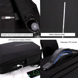 Anti-theft Hard Shell Backpack for Men - Blue