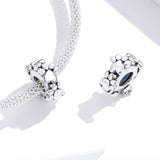 925 Sterling Silver Love Footprints Beaded Bracelet