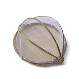 Small Round Bamboo Woven Dustpan Basket for Household Storage - 30cm