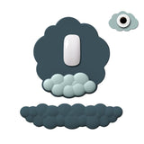 3 Piece Cloudy Gradient Memory Foam Wrist & Mouse Pad Set Blue+Gray - Model 8