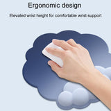 3 Piece Cloudy Gradient Memory Foam Wrist & Mouse Pad Set Blue+Gray - Model 8