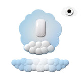 3 Piece Cloudy Gradient Memory Foam Wrist & Mouse Pad Set Blue+Gray - Model 8