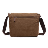 Large Coffee Canvas Messenger Bag For Business Use