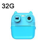 Instant Print Camera with Dual Lens - 2.8 Screen for Kids Blue - Blue