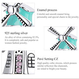 925 Sterling Silver Windmill Beads For Diy Bracelets & Necklaces