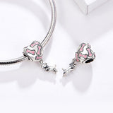 925 Sterling Silver Heart Dog Bone Beads For Diy Bracelets
