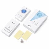 2 Remote Control Wireless Doorbell - White
