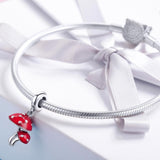925 Sterling Silver Small Mushroom Bracelet Charms Diy Accessories