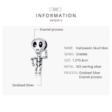 925 Sterling Silver Skull Beads For Diy Bracelets & Necklaces